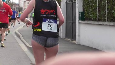 Runner with a short short