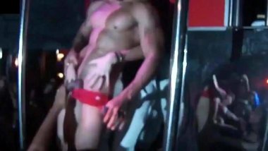 Male Stripper gets a dick stroke at a girls night party