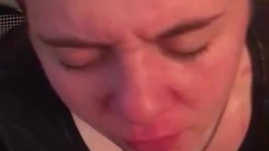 Emily drinks piss from cock